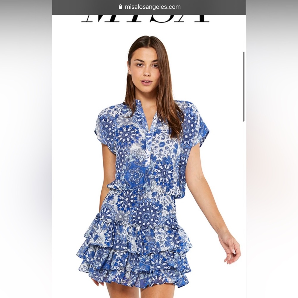 Misa Los Angeles Printed Mini Dress Size S GOOD CONDITION